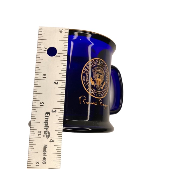 Ronald Reagan Vintage Cobalt Blue Coffee Mug + San Francisco Chronicles 6/4/2004 - Picture 14 of 15